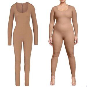 SKIMS All-In-One Scoop Neck Long Sleeve Onsie Jumpsuit Sienna 3X